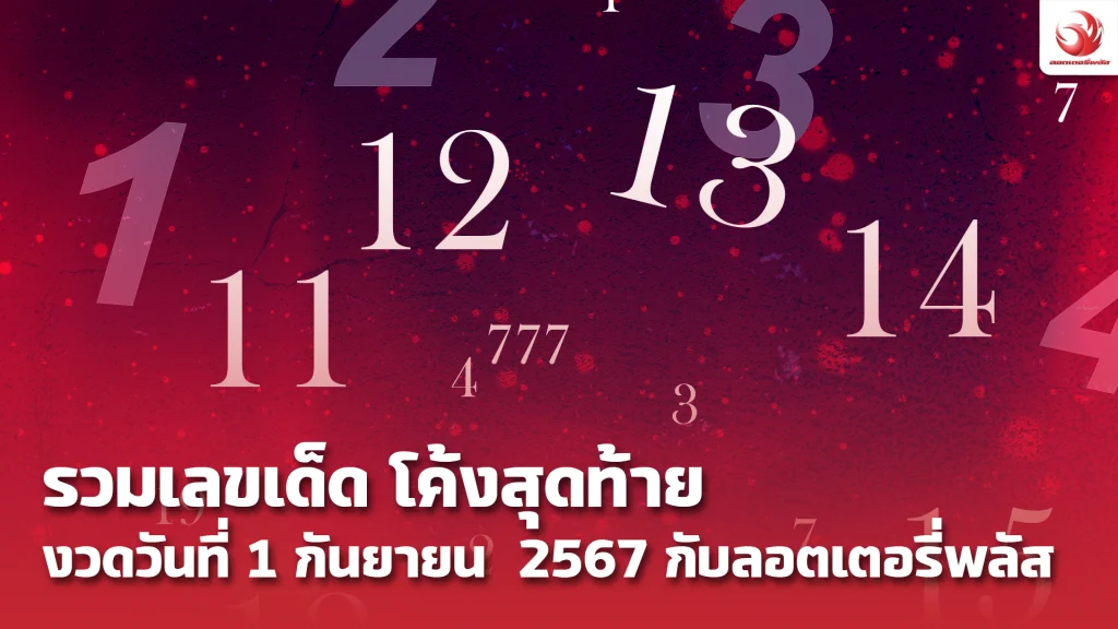 รวมเลขเด็ด 1 กันยายน 2567 กับลอตเตอรี่พลัส 