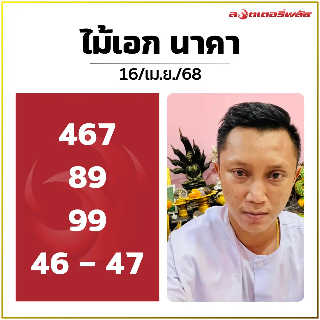 เปิดเลขเด็ดเซียนหวยงวด 16/4/68 แม่น้ำหนึ่ง เจ๊ฟองเบียร์ เจ๊นุก ชนเลขไหน ดุ่ย มนต์สิทธิ์ อ.ไม้เอก ว่าไง จับตาเลขเด็ดคนดัง!  
