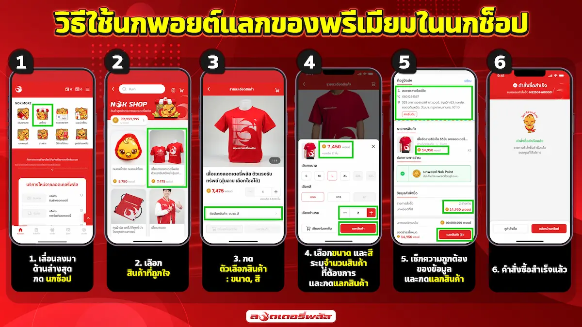 วิธีใช้นกพอยต์แลกของพรีเมียมในนกช็อป