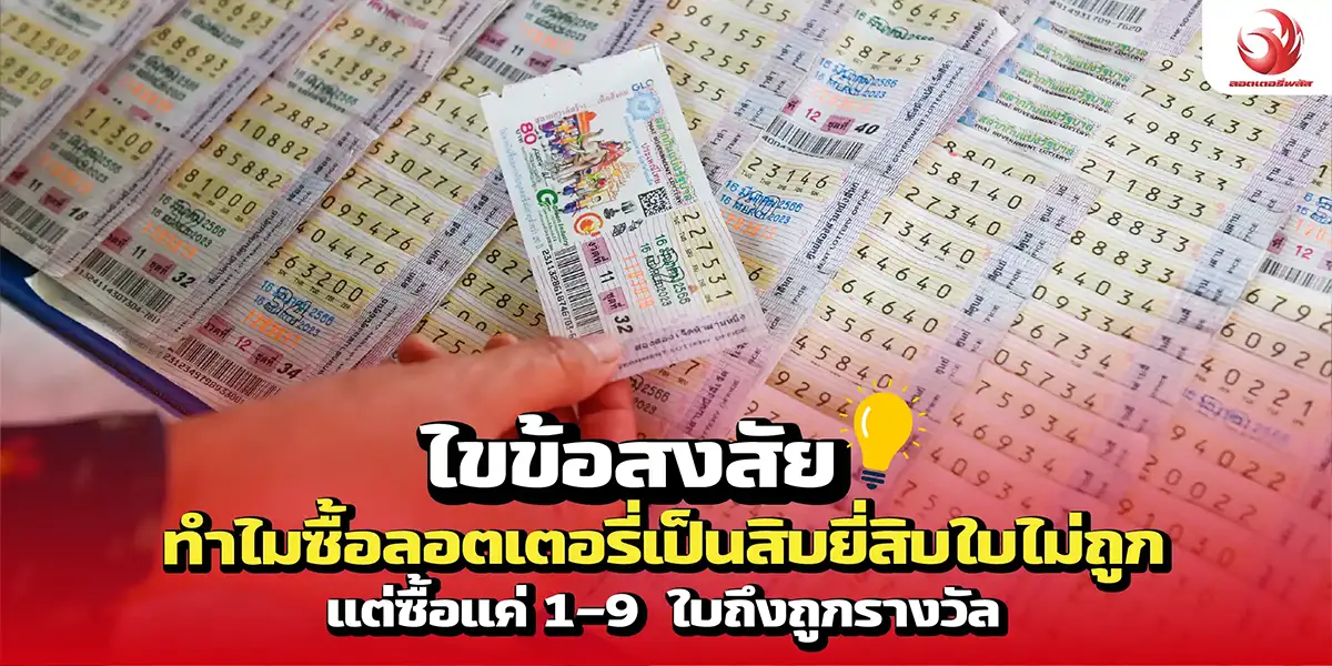 ไขข้อสงสัย ทำไมซื้อลอตเตอรี่เป็นสิบยี่สิบใบไม่ถูก แต่ซื้อแค่ 1-9 ใบถึงถูกรางวัล
