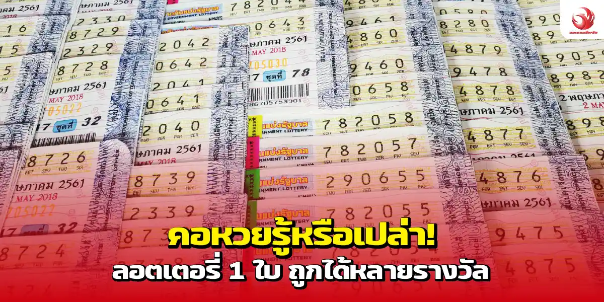คอหวยรู้หรือเปล่า! ลอตเตอรี่ 1 ใบ ถูกได้หลายรางวัล